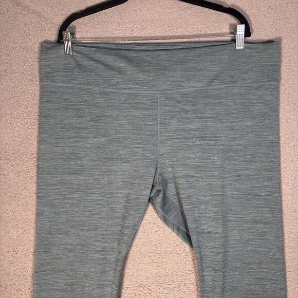 Nike Leggings Women’s Size 3X Dri Fit Heather Blue Ankle Yoga Compression - Picture 2 of 13